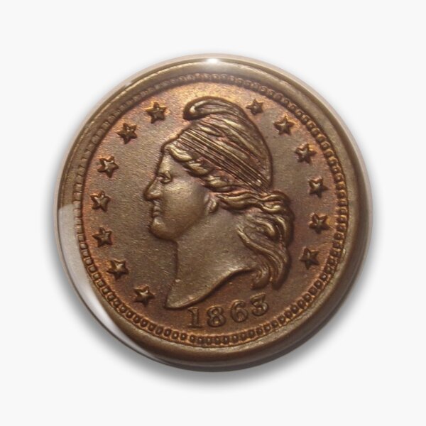 Item preview, 1863 Civil War Token designed and sold by coinsxcrochet.