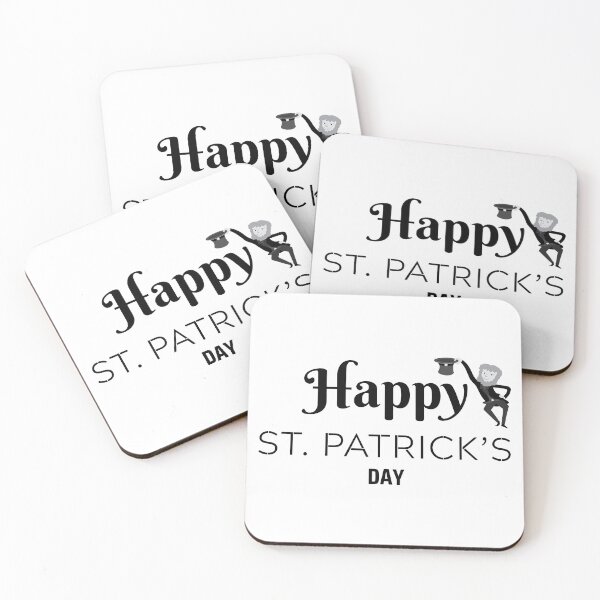Item preview, Happy St. Patrick's Day text with funny leprechaun. designed and sold by hadkhanong.