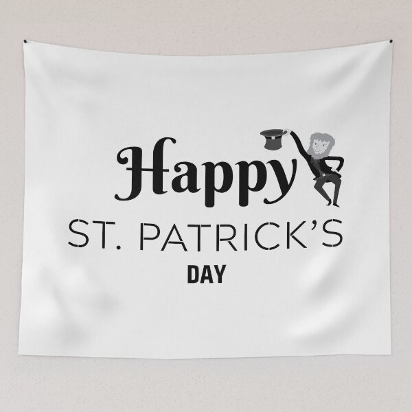Item preview, Happy St. Patrick's Day text with funny leprechaun. designed and sold by hadkhanong.