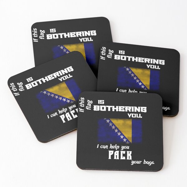 Artikelvorschau, Bosnische Flagge - pack deine Koffer entworfen und verkauft von 2Girls1Shirt.