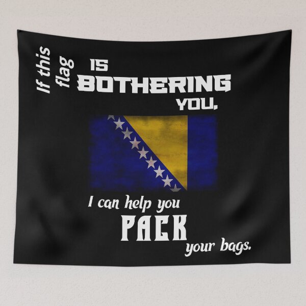Item preview, Bosnian flag - pack your bags designed and sold by 2Girls1Shirt.