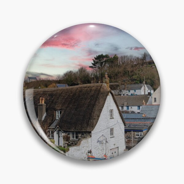 Item preview, Cadgwith  Boat and cottage Cornwall sunset designed and sold by kathleenjean.