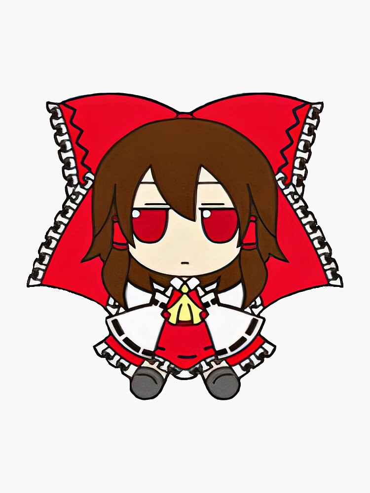 Reimu Hakurei Fumo Touhou Sticker For Sale By Scarletfumo Redbubble