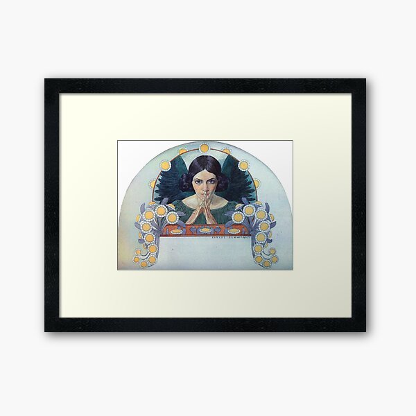 Angel of Hope, by Carlos Schwabe Framed Art Print