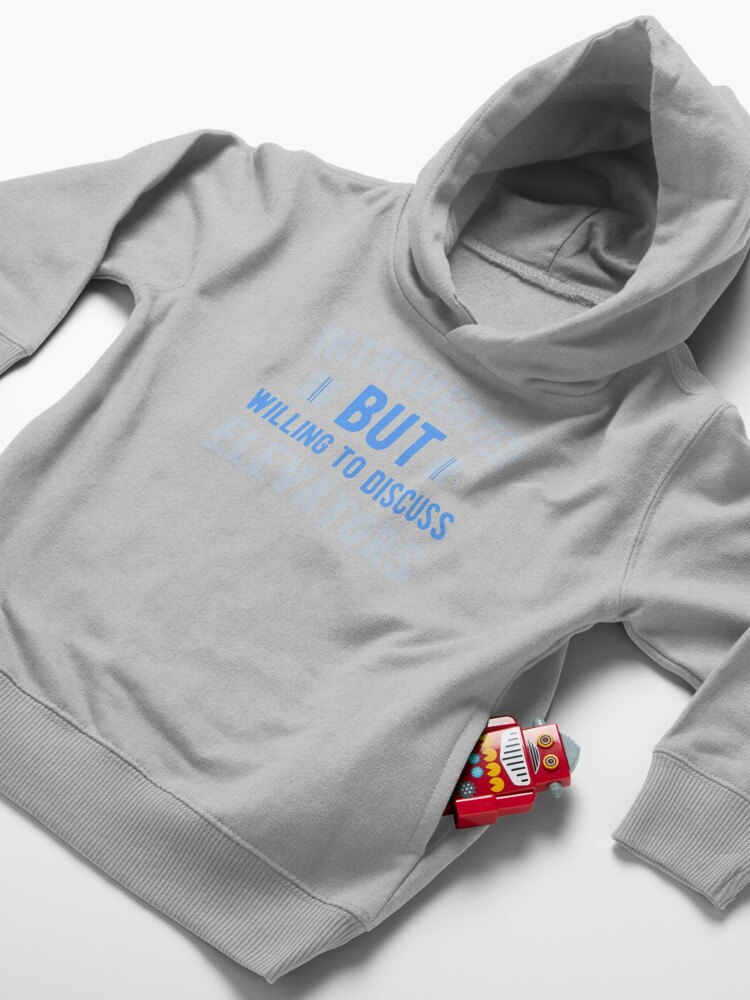 Alternate view of Funny Elevator Toddler Pullover Hoodie