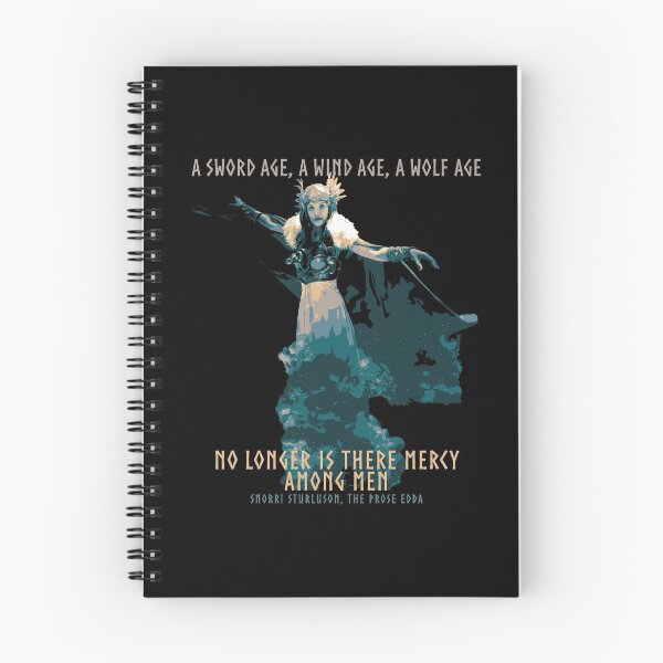 Item preview, A Sword Age, Norse Goddess Design, The Prose Edda Proverb, Viking Wisdom, Viking Gift designed and sold by Proverbial Wisdom Design.