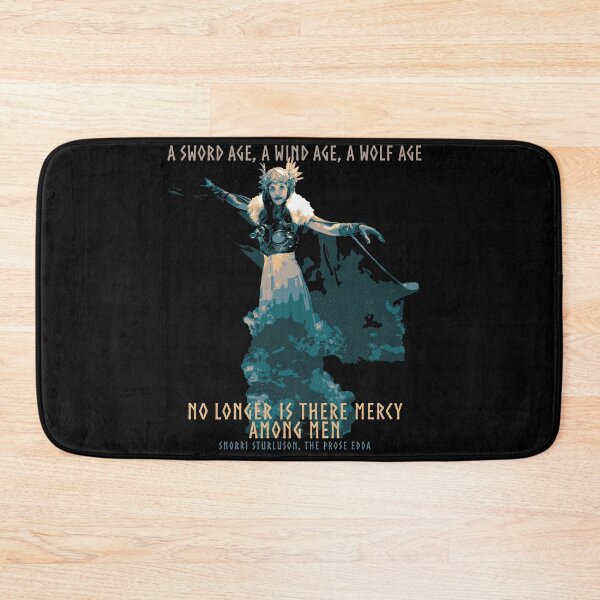 Item preview, A Sword Age, Norse Goddess Design, The Prose Edda Proverb, Viking Wisdom, Viking Gift designed and sold by Proverbial Wisdom Design.