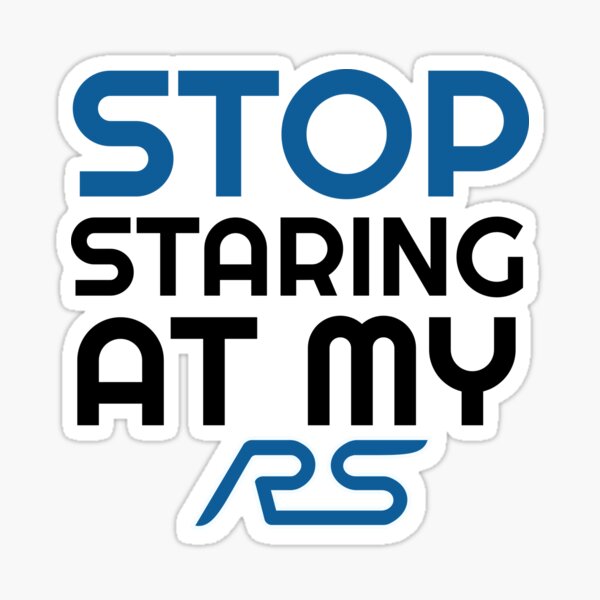 Drôle de jeu de mots Ford Focus RS Sticker