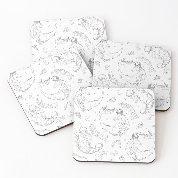 Item preview, Seahorses_w&b designed and sold by Tayastore.