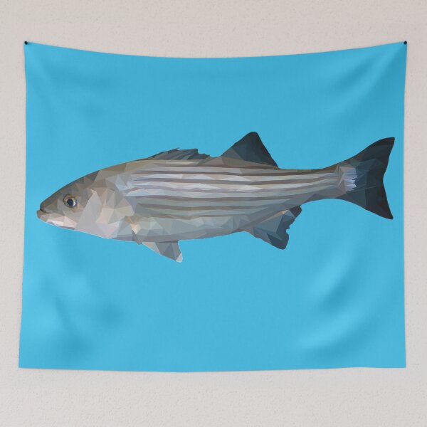Item preview, Striped Bass Geometric Fishing Design designed and sold by designsasstultd.