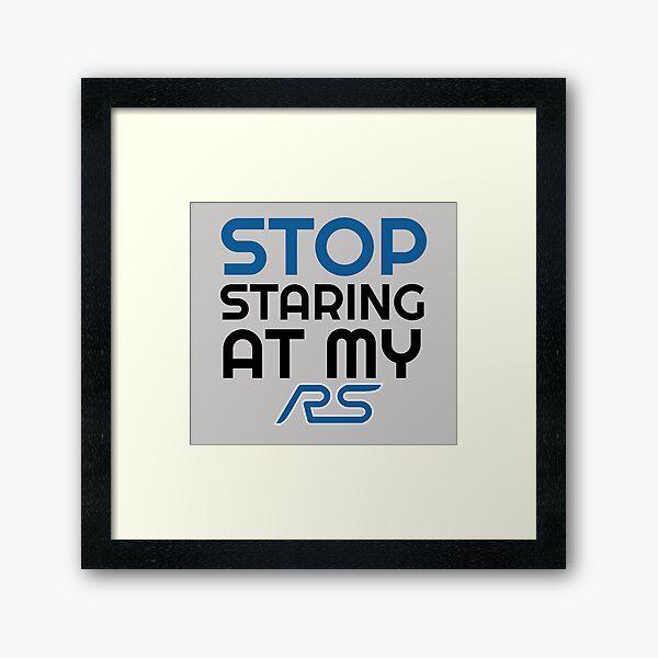 Funny Ford Focus RS Pun Framed Art Print