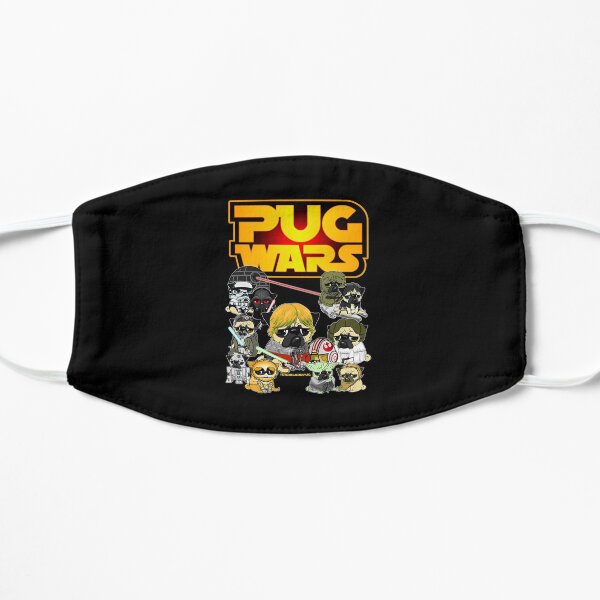 PUG WARSS T-Shirt, Dark Lord Pug Pug Life Pugs Dog Flat Mask