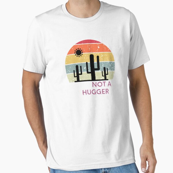 Item preview, Not A Hugger Funny Vintage Cactus Sarcastic Retro Saguaro Cactus Sunset  designed and sold by Archaqiy.