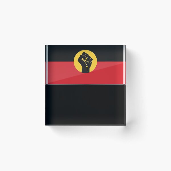 Item preview, Raised Fist on Aboriginal Flag Shirt designed and sold by quantruong940.