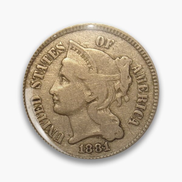 Item preview, 1881 Three Cent Nickel designed and sold by coinsxcrochet.