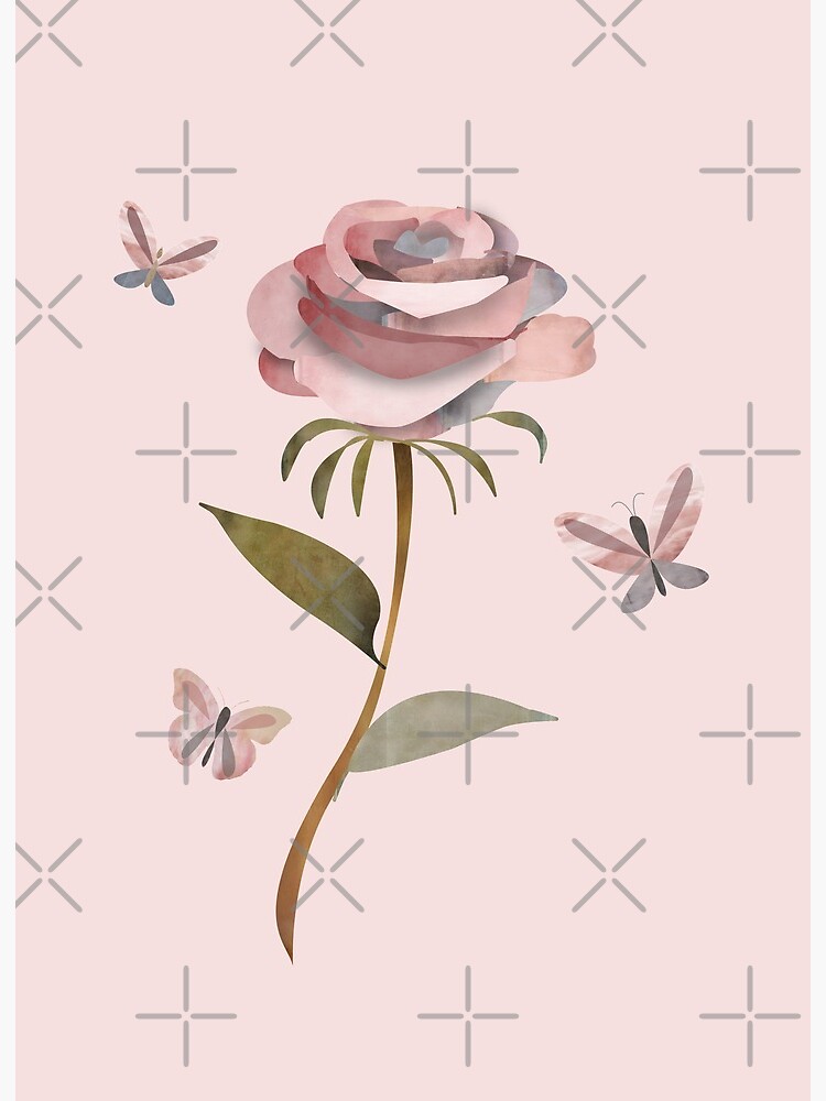 Shabby chic grunge pink floral pattern Art Board Print for Sale by  Kicksdesign