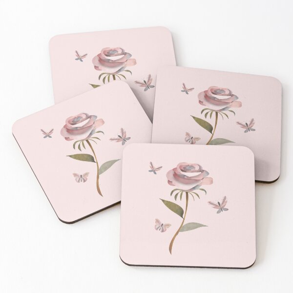 Item preview, Shabby chic vintage floral single wild rose  designed and sold by Caroline Laursen.