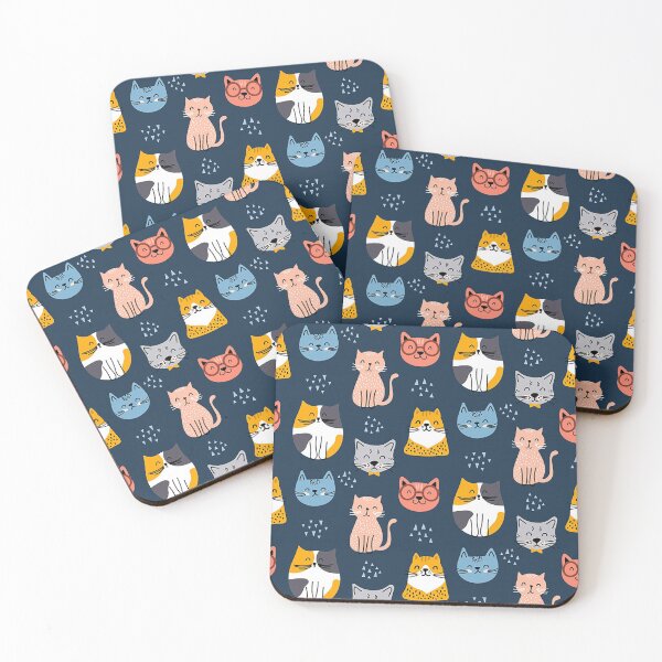 Item preview, cute seamless cats patterns  designed and sold by kokiii Designs.