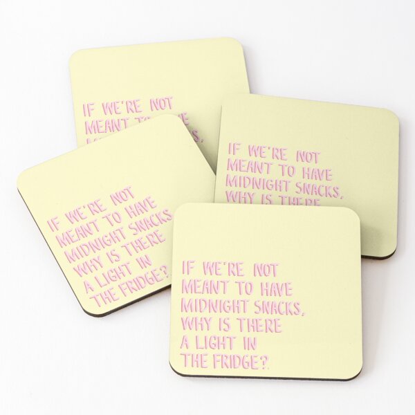 Item preview, Midnight Snacks Funny Pink Quote Digital Illustration designed and sold by AlmightyClaire.