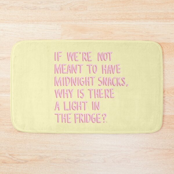 Item preview, Midnight Snacks Funny Pink Quote Digital Illustration designed and sold by AlmightyClaire.