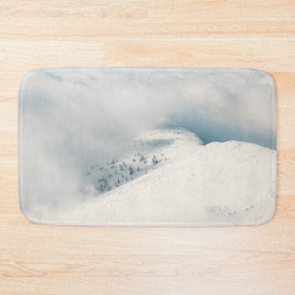 Item preview, Clouds clearing above spruce forest and snowy mountains designed and sold by Patrik Lovrin.