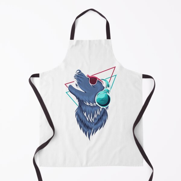 Item preview, Fancy wolf with glasses listening to music designed and sold by TeeHuskyStore.