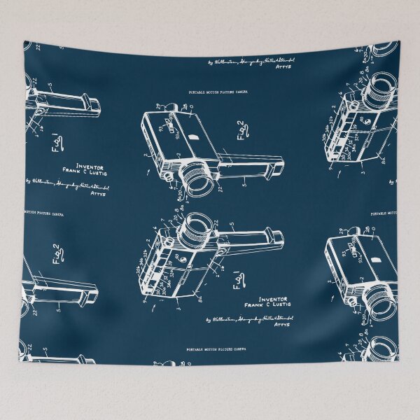 Item preview, Vintage Video Camera Patent blueprint design designed and sold by BRU Design.