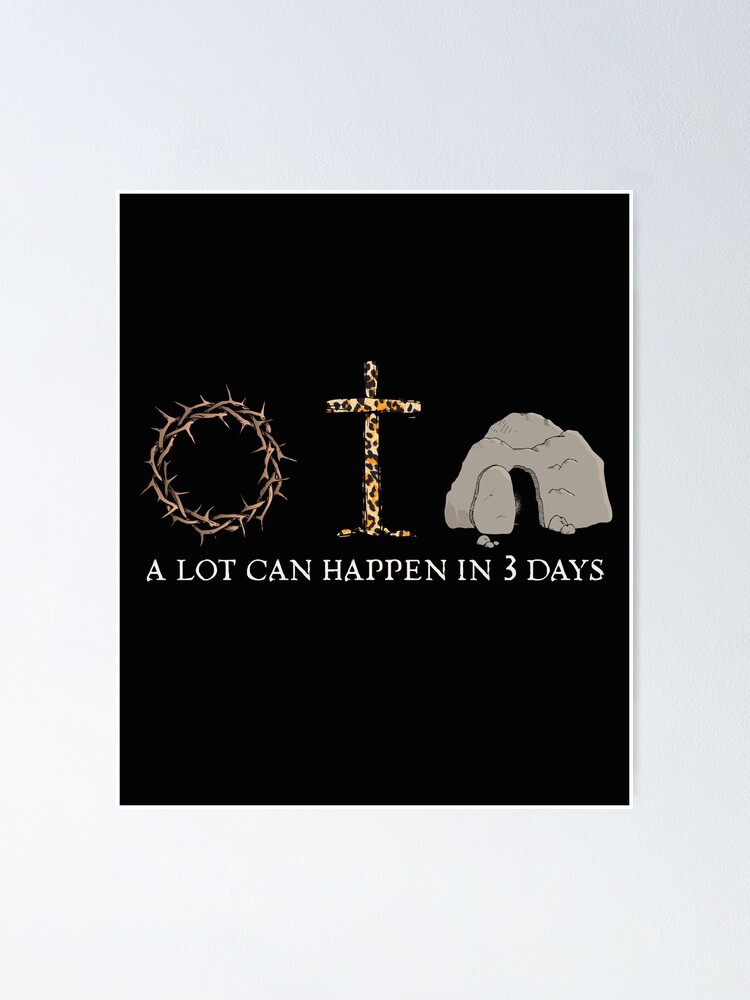 Christian Jesus A Lot Can Happen In 3 Days Leopard Easter T-Shirt Christian Jesus A Lot Can Happen In 3 Days Leopard Easter T-Shirt
