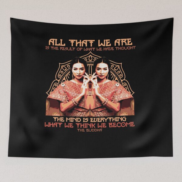 Item preview, All That We Are, Traditional Buddhist Proverb Design, The Buddha, Buddhism Gift designed and sold by Proverbial Wisdom Design.