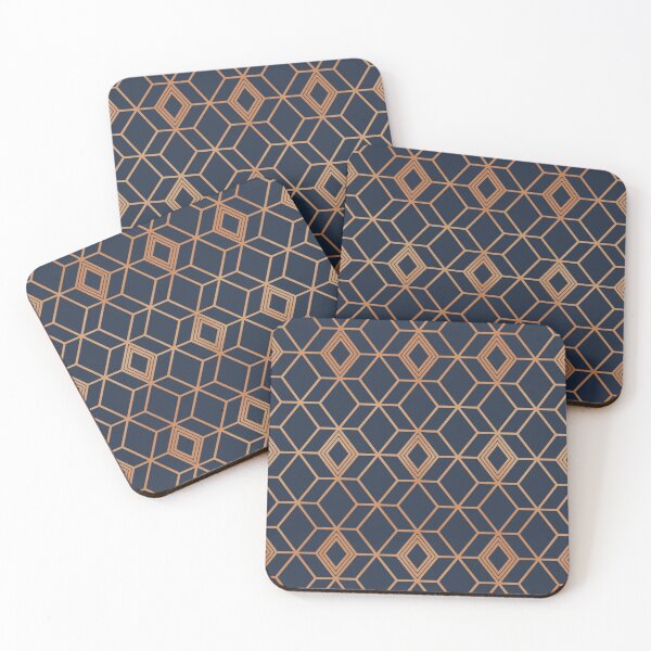 Item preview, Navy and Copper Geo designed and sold by Blue-Banana.