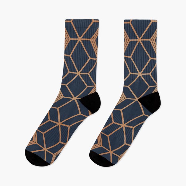 Item preview, Navy and Copper Geo designed and sold by Blue-Banana.