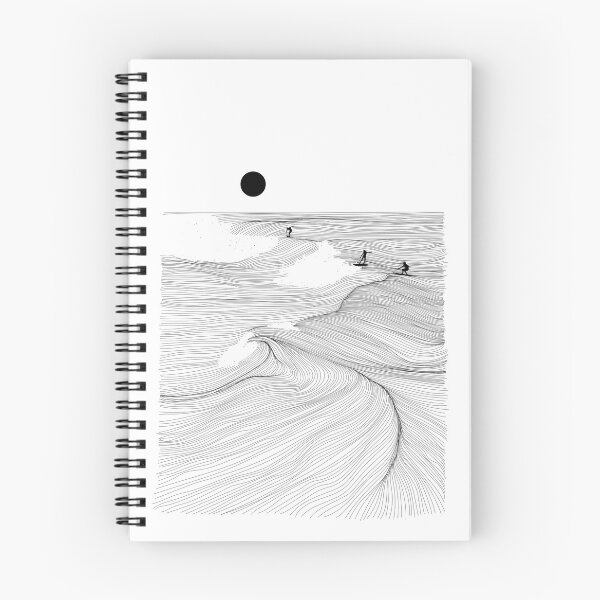 Item preview, Waves Line Art designed and sold by SurfolioPrints.
