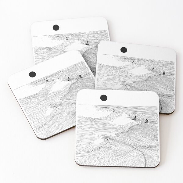 Item preview, Waves Line Art designed and sold by SurfolioPrints.