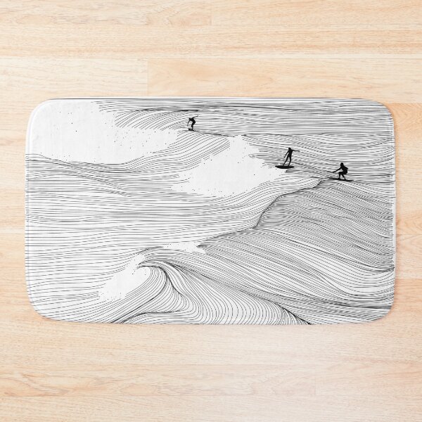 Item preview, Waves Line Art designed and sold by SurfolioPrints.