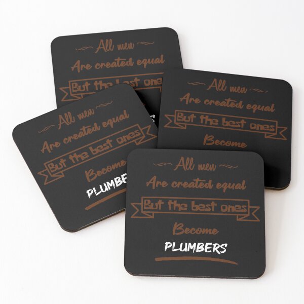 Item preview, The best men become plumbers (English) designed and sold by 2Girls1Shirt.