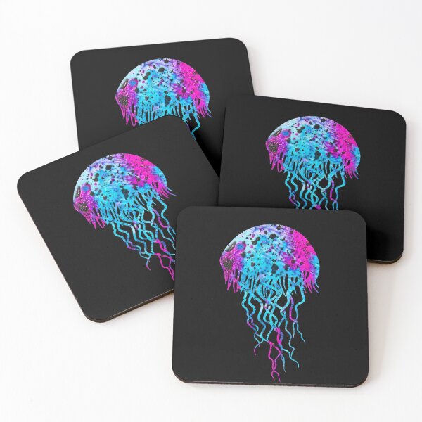 Item preview, Psychedelic abstract jellyfish (black) designed and sold by BattleGoat.
