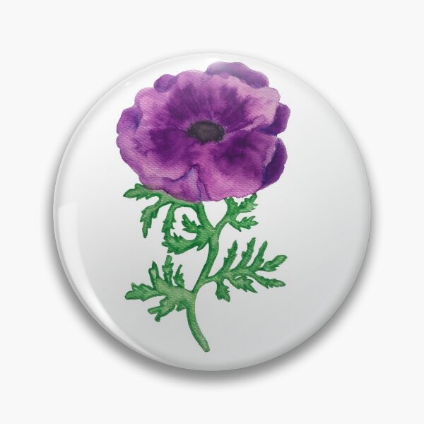 Item preview, Watercolor anemone coronaria design designed and sold by muffinstandd.