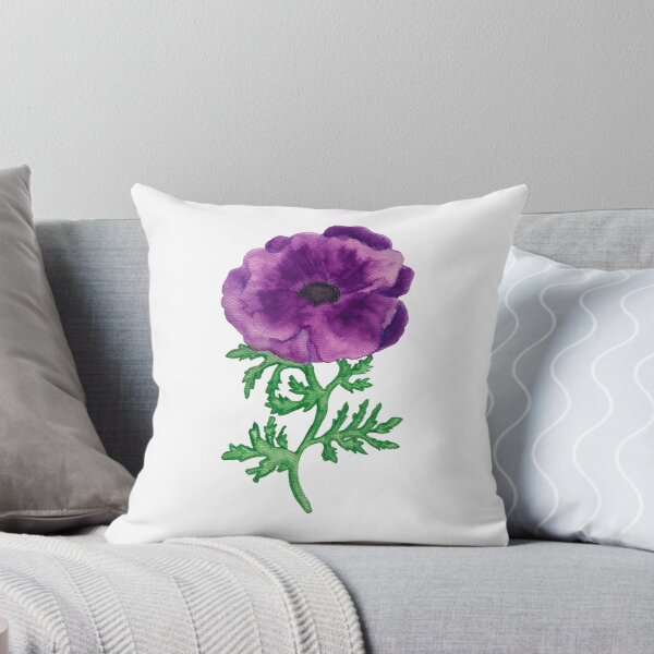 Item preview, Watercolor anemone coronaria design designed and sold by muffinstandd.