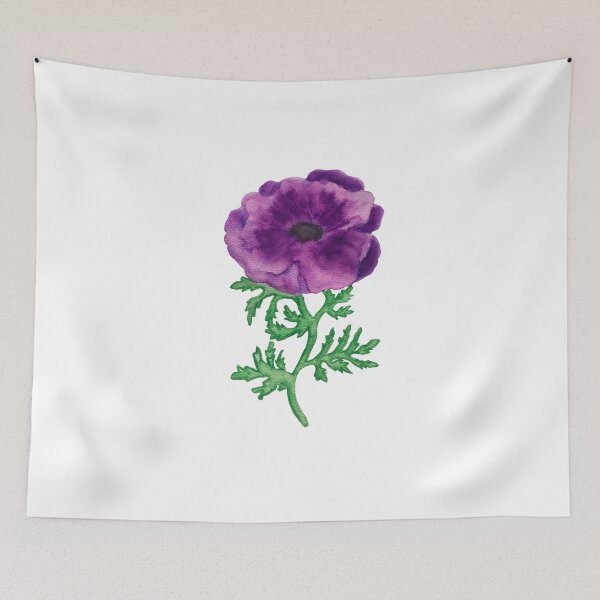 Item preview, Watercolor anemone coronaria design designed and sold by muffinstandd.