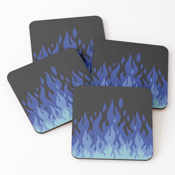 Aperçu de l'œuvre Flammes bleues créée et vendue par GrimalkinsCourt.