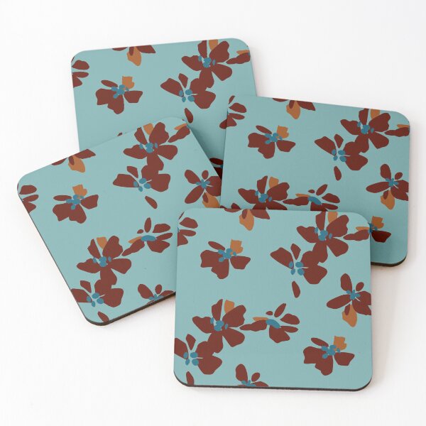 Item preview, Dogwood Aqua Maroon designed and sold by throughtheloops.