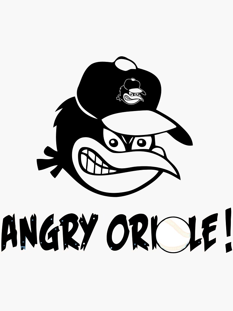 Angry Oriole Baltimore Baseball  Sticker for Sale by LiteraryEmpori