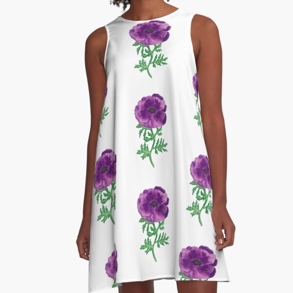 Artikel-Vorschau von Aquarell-Anemonen-Coronaria-Musterdesign, designt und verkauft von muffinstandd.