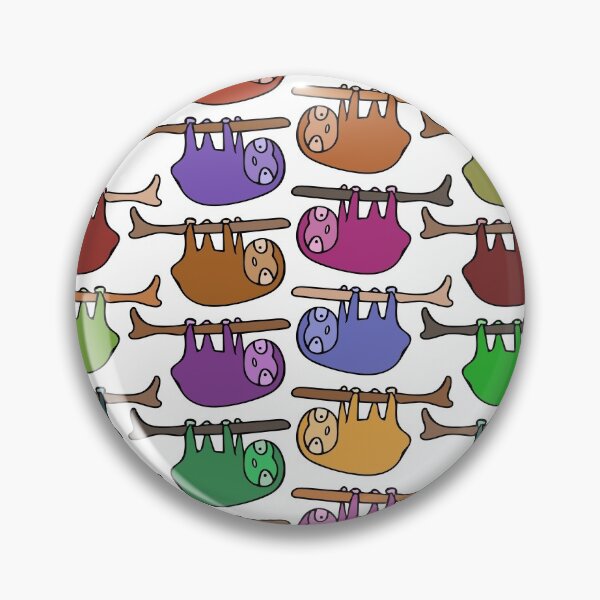 Item preview, Cute and Colorful Hanging Sloth Pattern designed and sold by Davey's Designs.