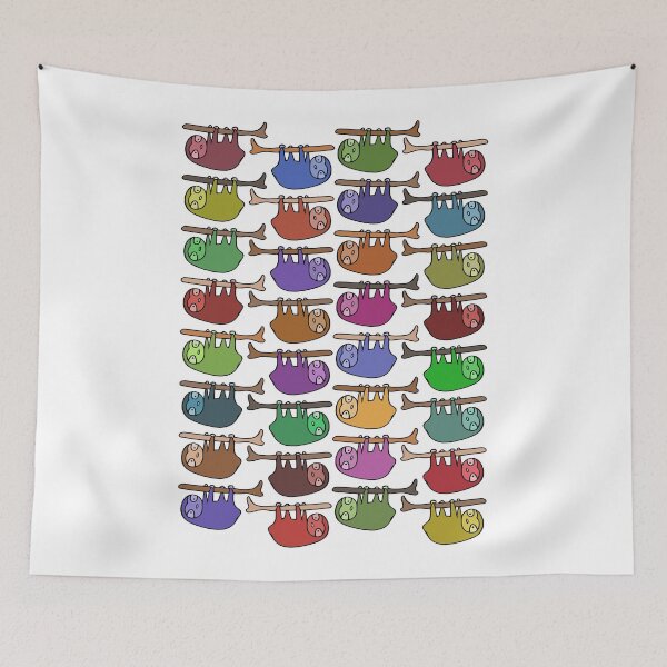 Item preview, Cute and Colorful Hanging Sloth Pattern designed and sold by Davey's Designs.