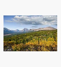 Two Medicine Creek Valley in the Fall Photographic Print