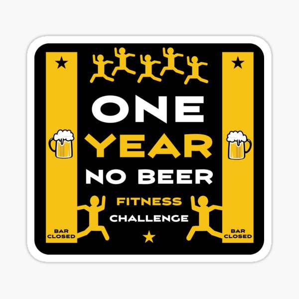 Item preview, One Year No Beer Challenge - No Booze - Motivational Team Gifts - Booze - Alcohol Free - Fitness designed and sold by happygiftideas.