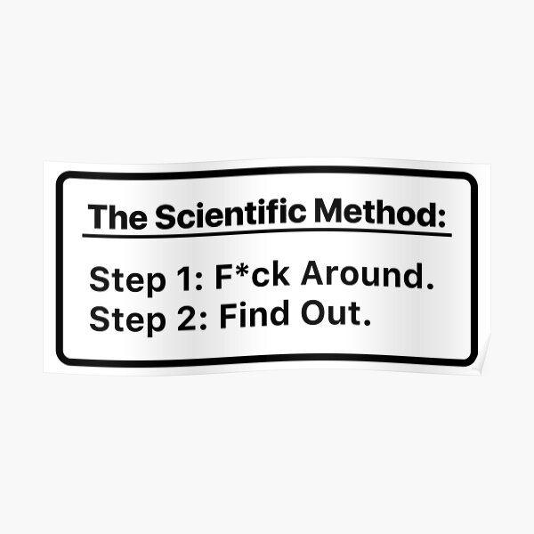 The Scientific Method. Mess up. Find out. Poster