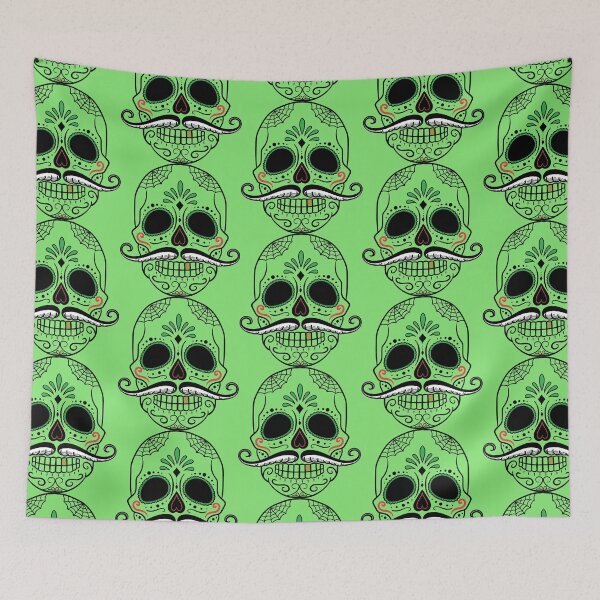 Item preview, mustache skull designed and sold by joonzero.