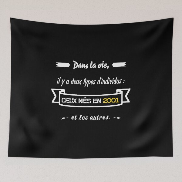 Item preview, People born in 2001... and the others (French) designed and sold by 2Girls1Shirt.